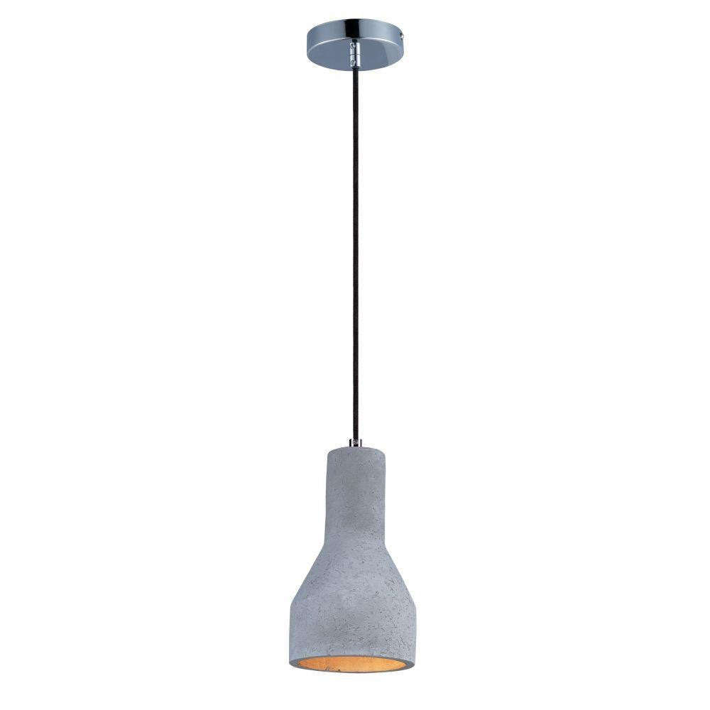 Maxim Lighting 12392GYPC Crete 1 Light Gray Concrete Cement Mini Pendant Ceiling Light