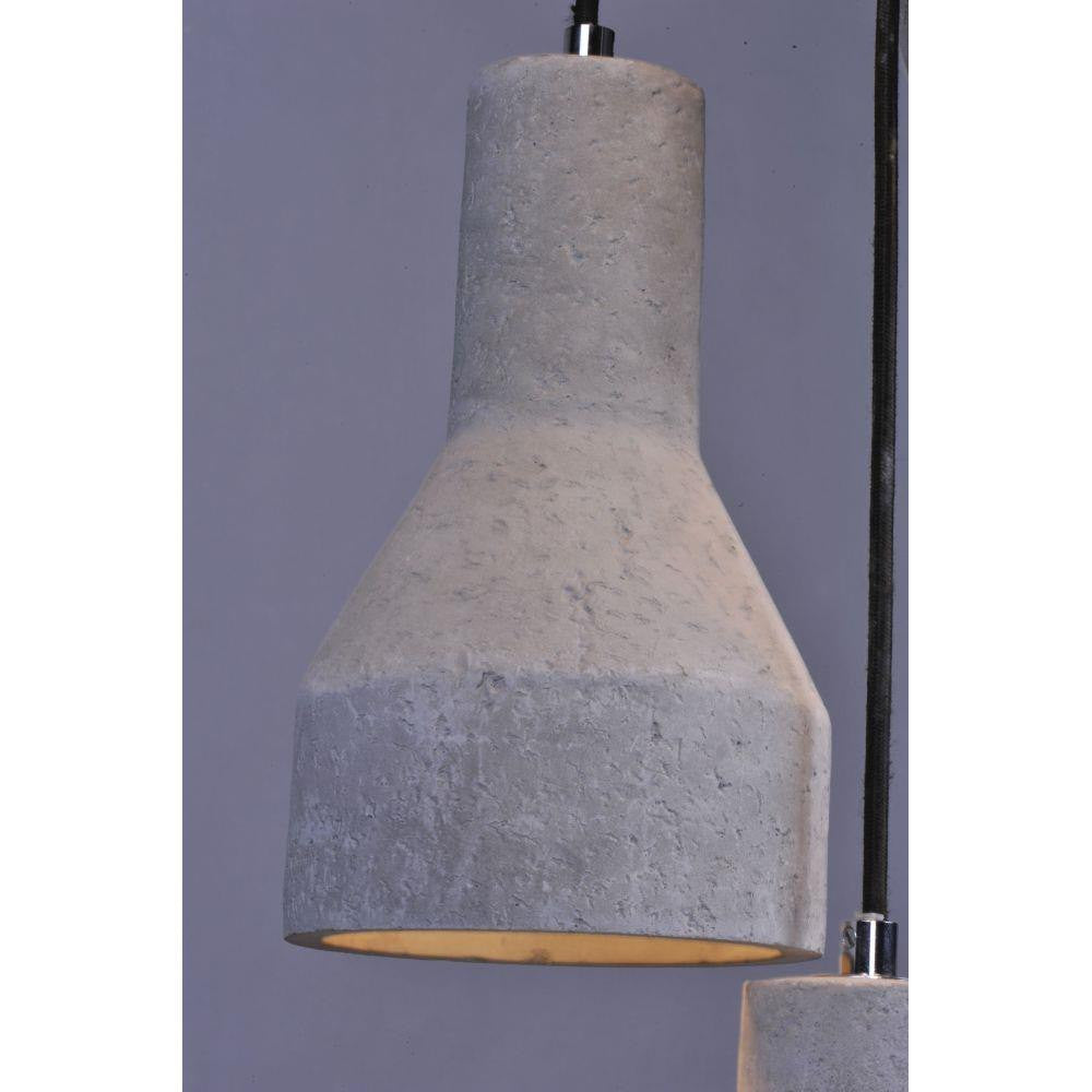 Maxim Lighting 12392GYPC Crete Mini Pendant Close-Up of Gray Concrete Shade