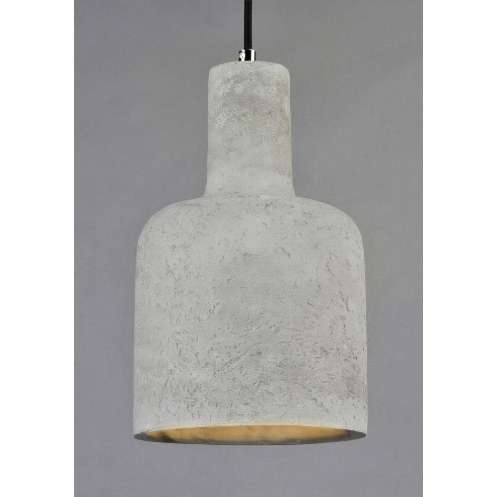 Maxim Lighting 12395GYPC Crete 1 Light Gray Concrete Mini Pendant - Side View