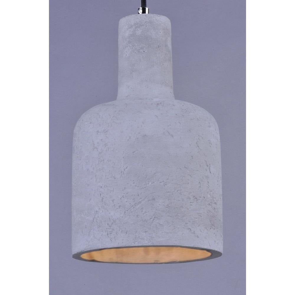 Maxim Lighting 12395GYPC Crete 1 Light Gray Concrete Mini Pendant - Close Up Side View