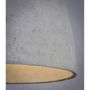 Maxim Lighting 12396GYPC Crete Pendant close-up detail of concrete texture and warm interior finish
