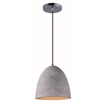 Maxim Lighting 12397GYPC Crete 1 Light Gray Pendant Ceiling Light with Chrome Canopy