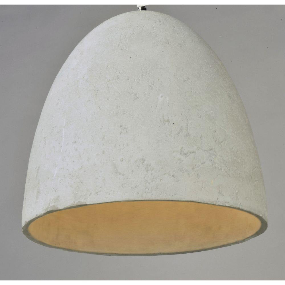 Maxim Lighting 12397GYPC Crete Pendant - Angled Side View of Gray Dome Shade