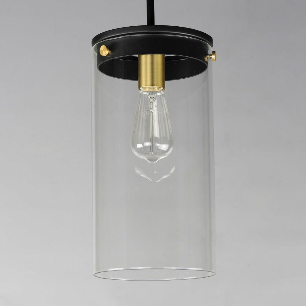 Maxim Lighting 12408CLBKSBR Pinn Pendant - Close-Up Detail View Black and Satin Brass