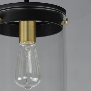 Maxim Lighting Pinn Pendant detail Black Satin Brass