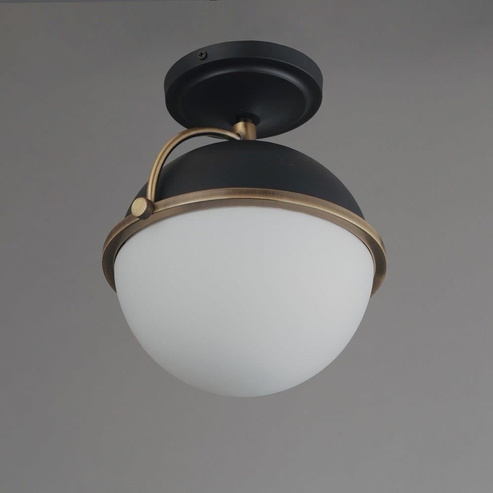 Maxim Lighting 12410SWSNSBR Duke 1 Light Semi Flush Mount Ceiling Light Angled View