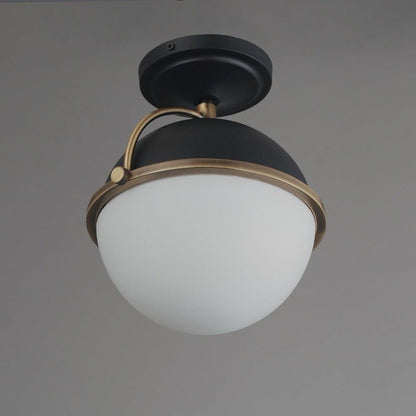 Maxim Lighting 12410SWSNSBR Duke 1 Light Semi Flush Mount Ceiling Light Angled View