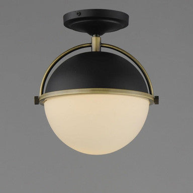 Maxim Lighting 12410SWSNSBR Duke 1 Light Semi Flush Mount Ceiling Light Side Angle