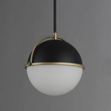 Maxim Lighting 12412SWBKWBR Duke Globe Pendant - Close Up Detail View