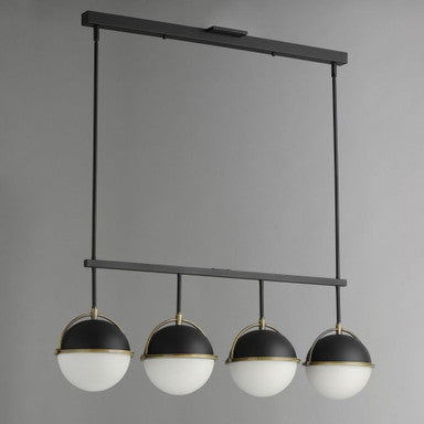 Maxim Lighting 12414SWBKWBR Duke 4 Light Linear Pendant Ceiling Light - Lifestyle View