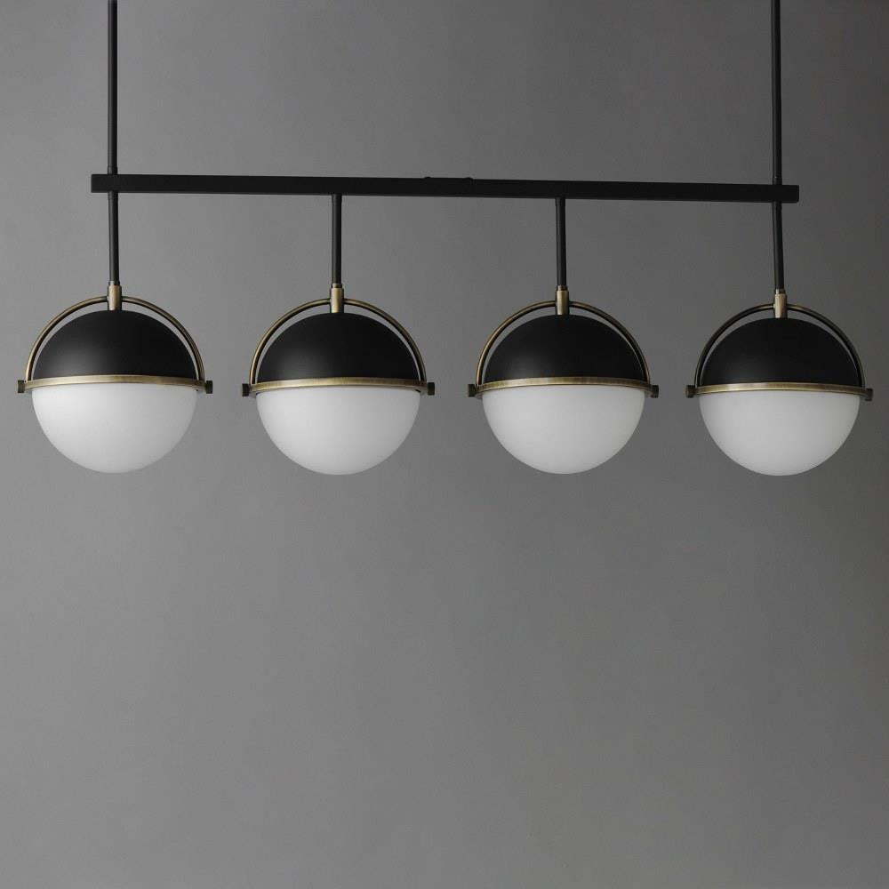 Maxim Lighting 12414SWSNSBR Duke 4 Light Linear Pendant - Globe Detail