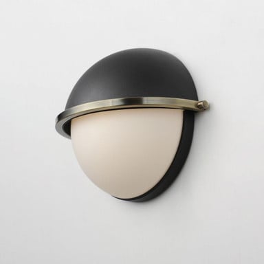Maxim Lighting 12418SWBKWBR Duke 1 Light Wall Sconce side angle view in Black/Weathered Brass