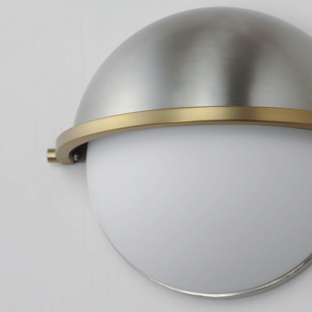 Maxim Lighting 12418SWSNSBR Duke 1 Light Wall Sconce close-up in Satin Nickel/Satin Brass