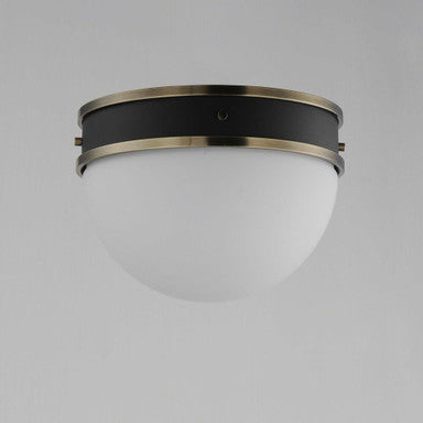 Maxim Lighting 12419SWSNSBR Duke Flush Mount Side Profile View