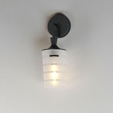 Maxim Lighting 12442CLFTBK Copacabana 1 Light 16 inch Black Outdoor Wall Light - Installed Angle View