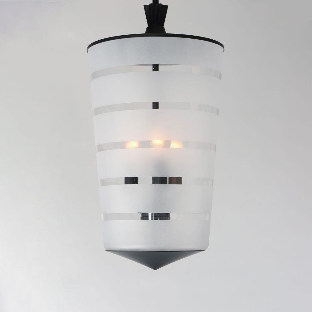 Maxim Lighting 12443CLFTBK Copacabana Pendant - Lit Close-Up View