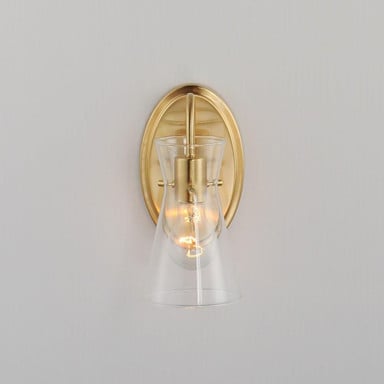 Maxim Lighting Ava 1 Light Natural Aged Brass Bath Vanity Wall Light Side View