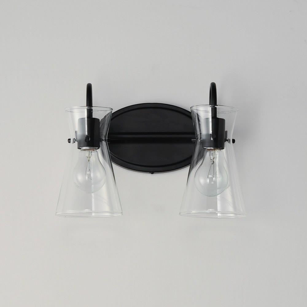 Maxim Lighting 12482CLPC Ava 2 Light Bath Vanity Wall Light Installed on Wall