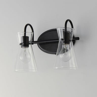Maxim Lighting 12482CLNAB Ava 2 Light Bath Vanity Wall Light Angle View