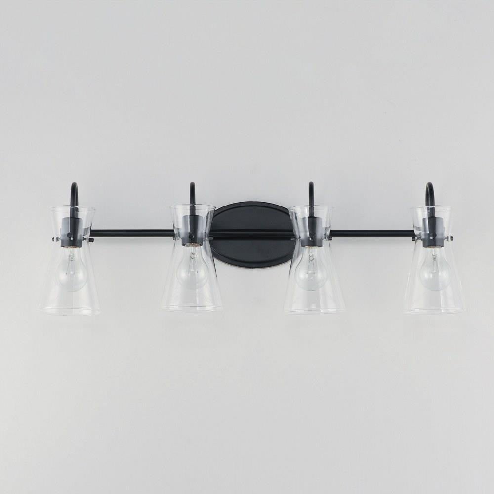 Maxim Lighting 12484CLNAB Ava 4 Light Natural Aged Brass Bath Vanity Wall Light with Clear Glass Shades - Front View