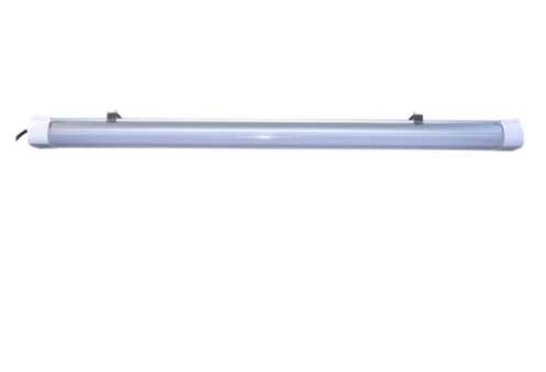 Nuvo 65-833 4' LED Tri-Proof Linear Fixture with Integrated Microwave Sensor, Wattage Selectable, Multi-Color Temperature IP65 and IK08 Rated
