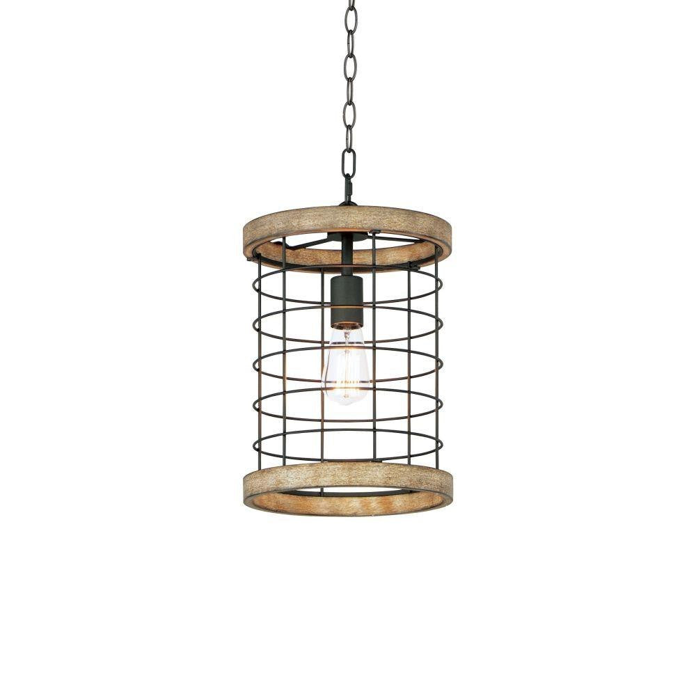 Maxim Lighting 12519DWBK Homestead 1 Light Black Pendant Ceiling Light - White Background