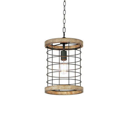 Maxim Lighting 12519DWBK Homestead 1 Light Black Pendant Ceiling Light - White Background