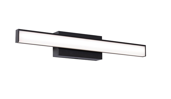 AFX Lighting TNYV1803LAJUDBK Tonya 18 Inch CCT LED Bath Vanity Light In Black With Frosted Acrylic Diffuser