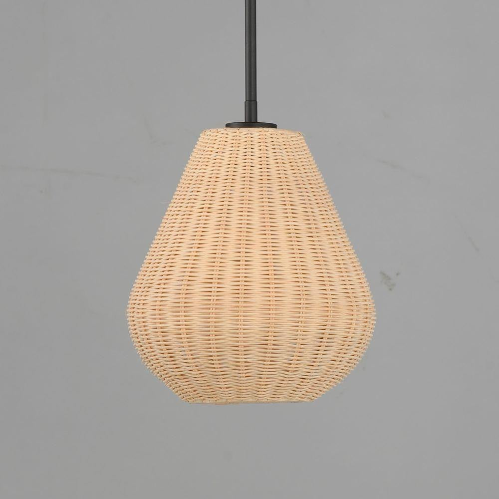 Maxim Lighting 12602NABK Maldives Pendant - Angled Close-up View