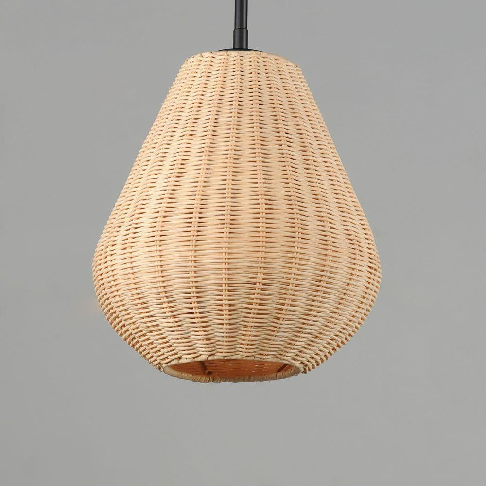 Maxim Lighting 12602NABK Maldives Pendant - Detail View of Rattan Shade