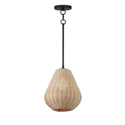 Maxim Lighting 12602NABK Maldives 1 Light 10.5 inch Matte Black Pendant Ceiling Light