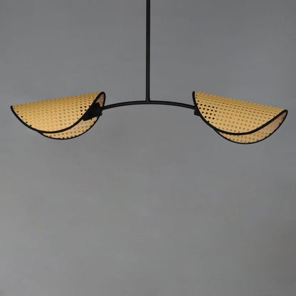 Maxim Lighting 12632NABK Bonnet 2 Light Black Linear Pendant - Lit Angle View