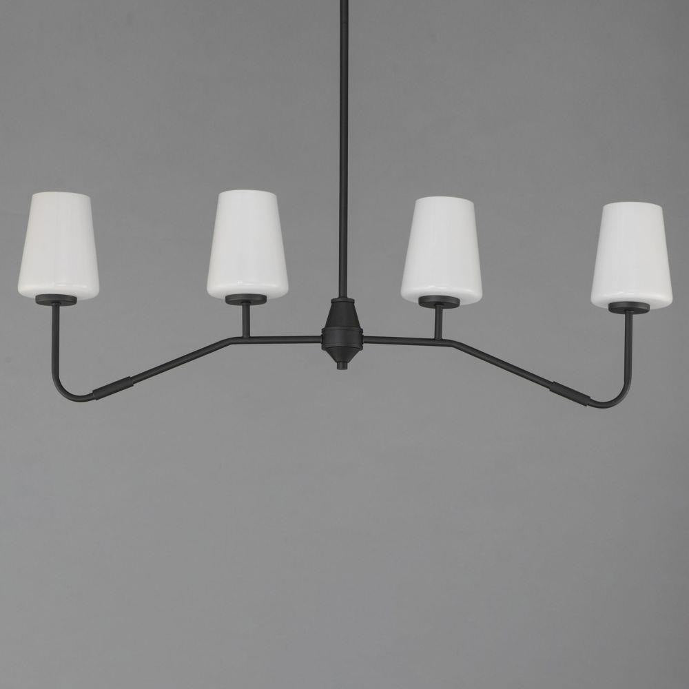 Maxim Lighting 12697WTPC Durham 4 Light Linear Pendant close-up angle view gray background