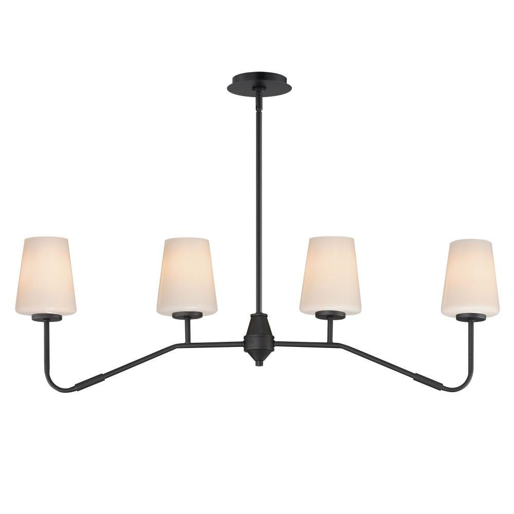 Maxim Lighting 12697WTPC Durham 4 Light Linear Pendant front view white background alternate