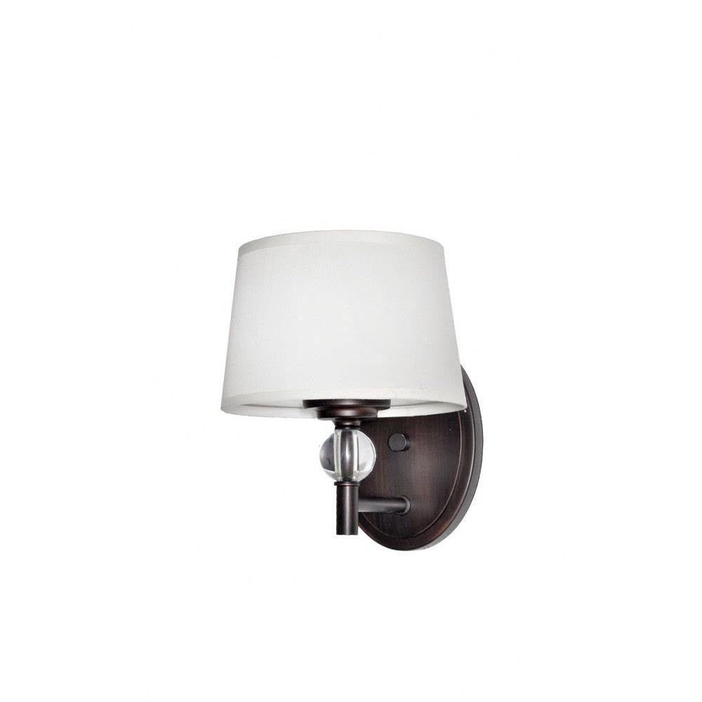 Maxim Lighting 12761WTPN Rondo 1 Light Wall Sconce in Oil Rubbed Bronze Side View