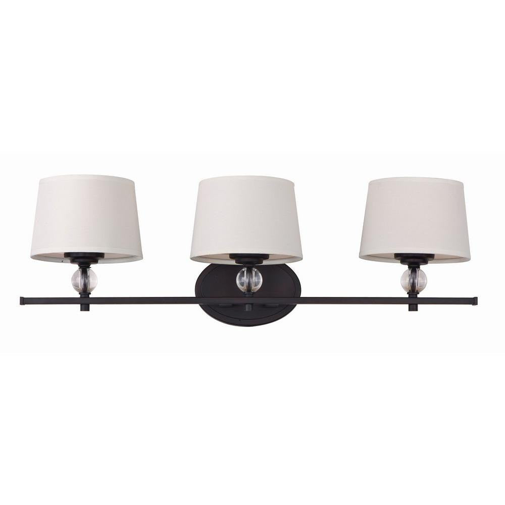 Maxim Lighting 12763WTOI Rondo 3 Light 26 inch Oil-Rubbed Bronze Bath Vanity Wall Light - Front View