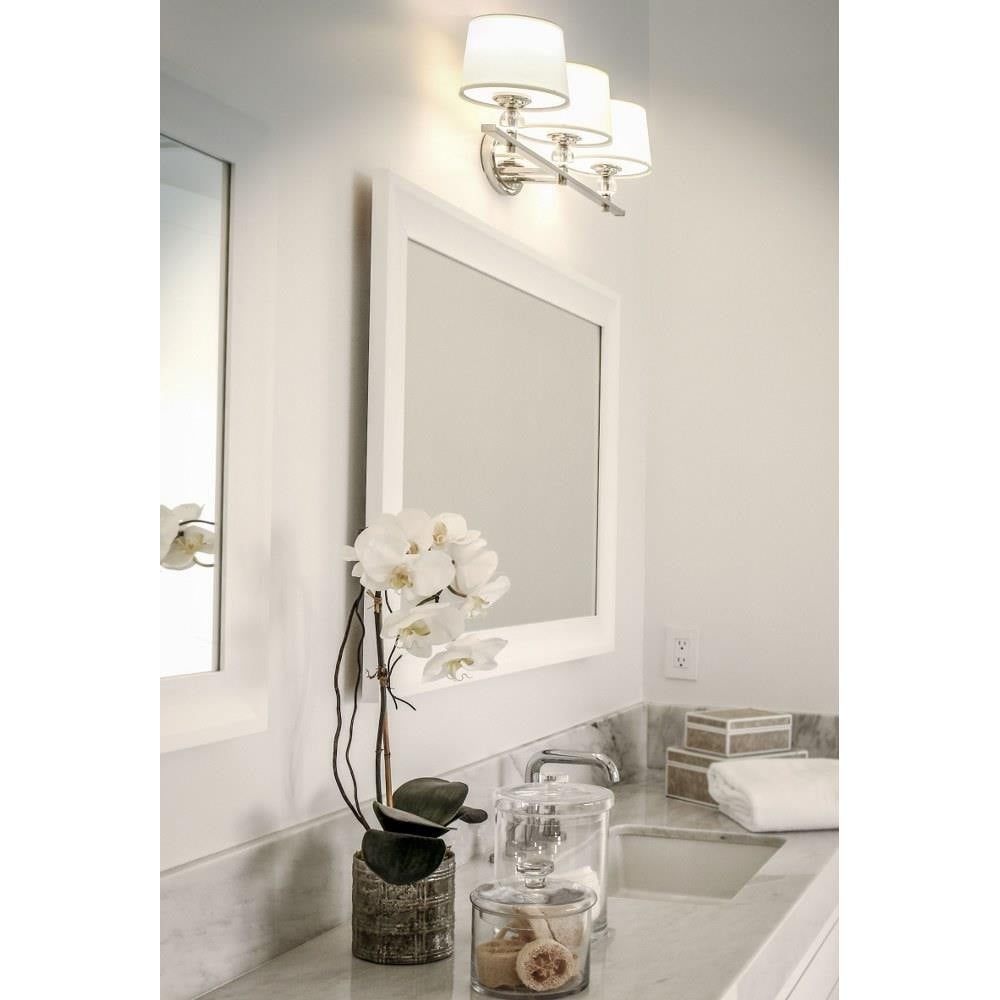 Maxim Lighting 12763WTPN Rondo Polished Nickel Bath Vanity Wall Light - Lifestyle Bathroom Installation
