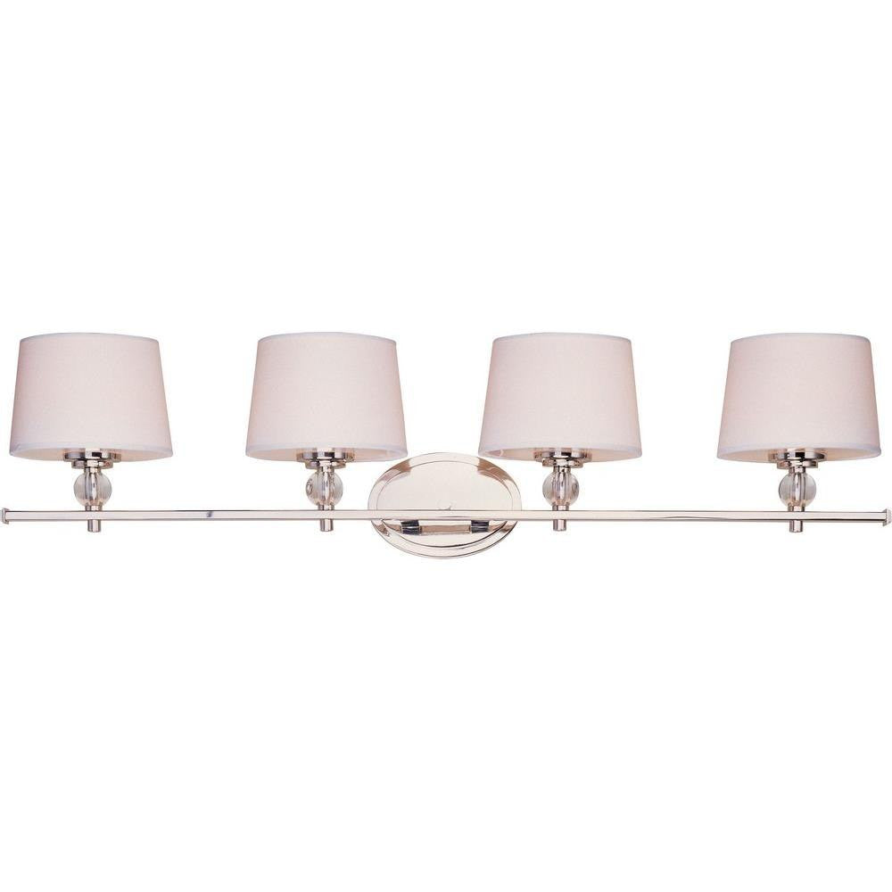 Maxim Lighting 12764WTPN Rondo 4 Light Polished Nickel Bath Vanity Wall Light product shot