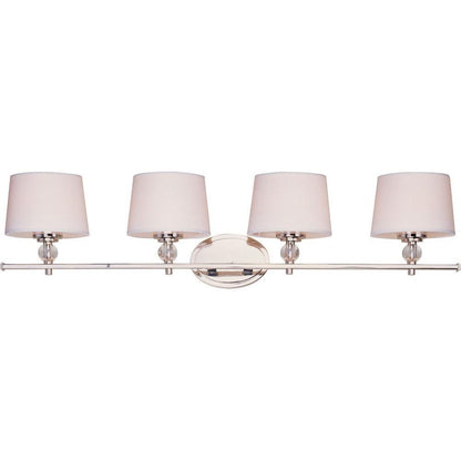 Maxim Lighting 12764WTPN Rondo 4 Light Polished Nickel Bath Vanity Wall Light product shot
