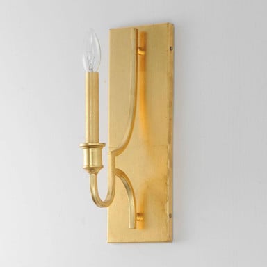 Maxim Lighting 12781GL Normandy Gold Leaf Wall Sconce Angle View