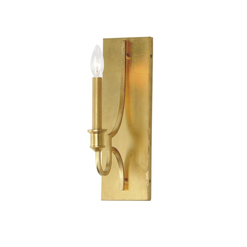 Maxim Lighting 12781GL Normandy 1 Light 15 Inch Gold Leaf Wall Sconce