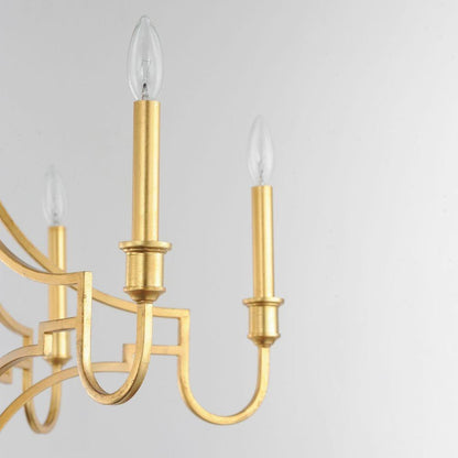 Maxim Lighting 12786GL Normandy Gold Leaf Chandelier - Candle Arm Detail