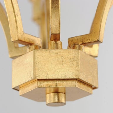 Maxim Lighting 12786GL Normandy Gold Leaf Chandelier - Bottom Polygonal Element Detail