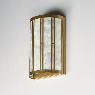 Maxim Lighting 12800CZNAB Miramar Wall Sconce Natural Aged Brass - Angle View