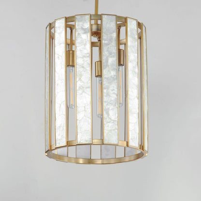 Maxim Lighting 12802CZNAB Miramar Natural Aged Brass Foyer Chandelier Detail View