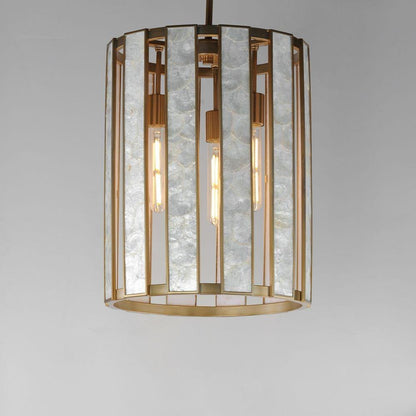Maxim Lighting 12802CZNAB Miramar Natural Aged Brass Foyer Chandelier Close-Up Detail