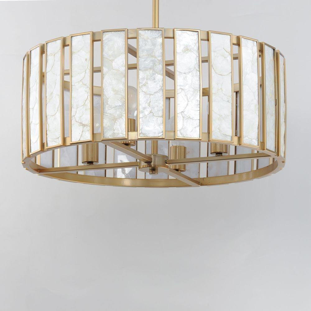 Maxim Lighting 12804CZNAB Miramar Pendant Ceiling Light Angled View from Below