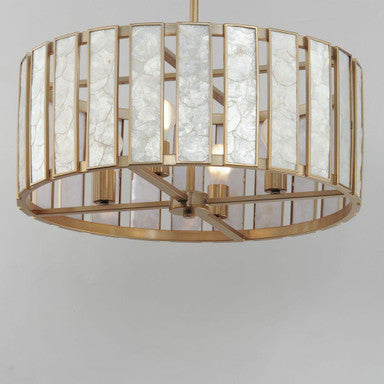 Maxim Lighting 12804CZNAB Miramar Pendant Ceiling Light Close-up Bottom Angle View