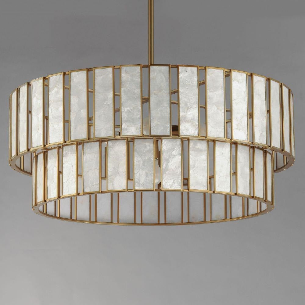 Maxim Lighting 12806CZNAB Miramar Chandelier close-up view