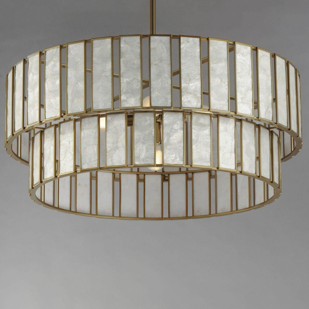 Maxim Lighting 12806CZNAB Miramar Chandelier angled view